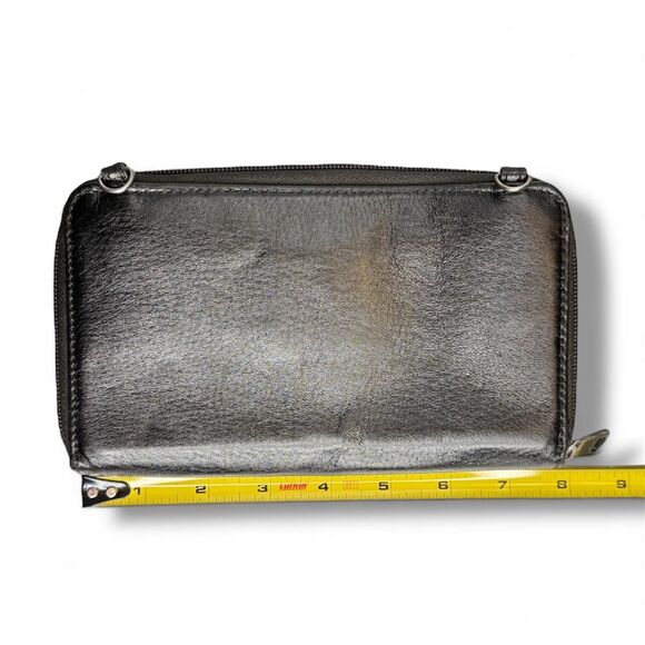 The Sak Black Iris Leather Wallet Card Slots Zipper Closure Pouch - Picture 3 of 4